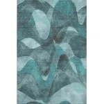 Addison Mayfield Teal AMF536 - 8ft. Round Rug
