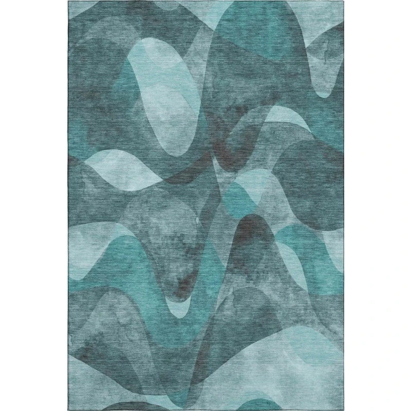 Addison Mayfield Teal AMF536 - 8ft. Round Rug