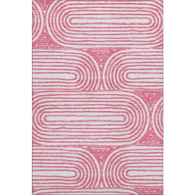Addison Mayfield Pink AMF540 - 8ft. Round Rug