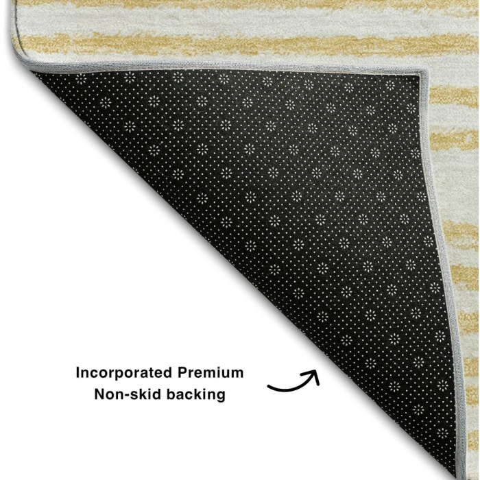 Addison Mayfield Gold AMF540 - 8ft. Round Rug