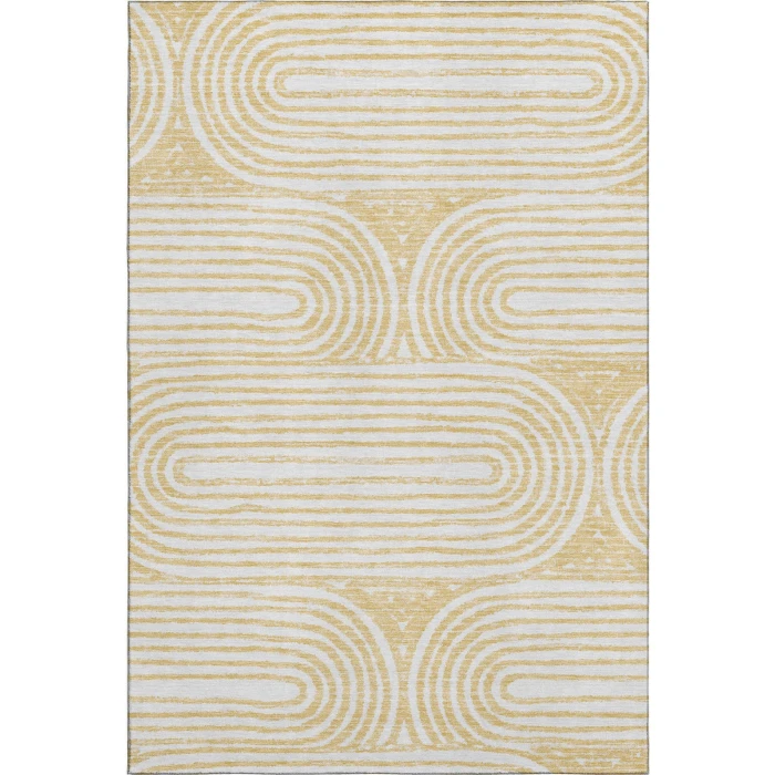 Addison Mayfield Gold AMF540 - 8ft. Round Rug
