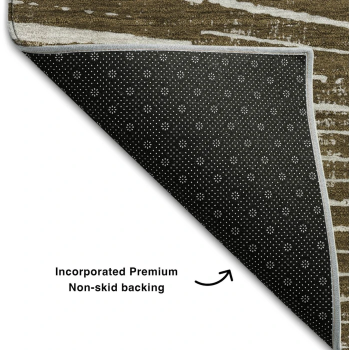 Addison Mayfield Brown AMF542 - 8ft. Round Rug