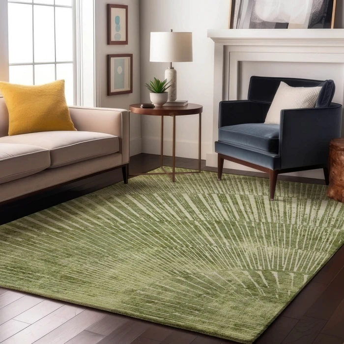 Addison Mayfield Green AMF542 2ft. 3in. x 7ft. 6in. Rect. Rug