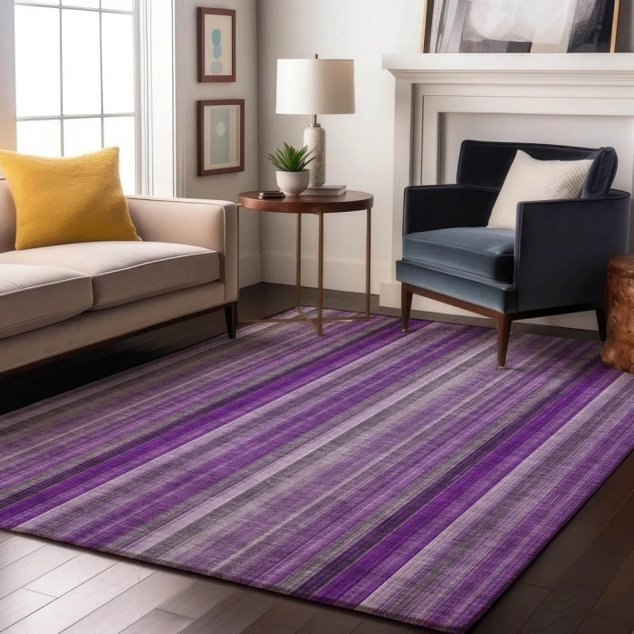 Addison Mayfield Purple AMF543 - 8ft. Round Rug