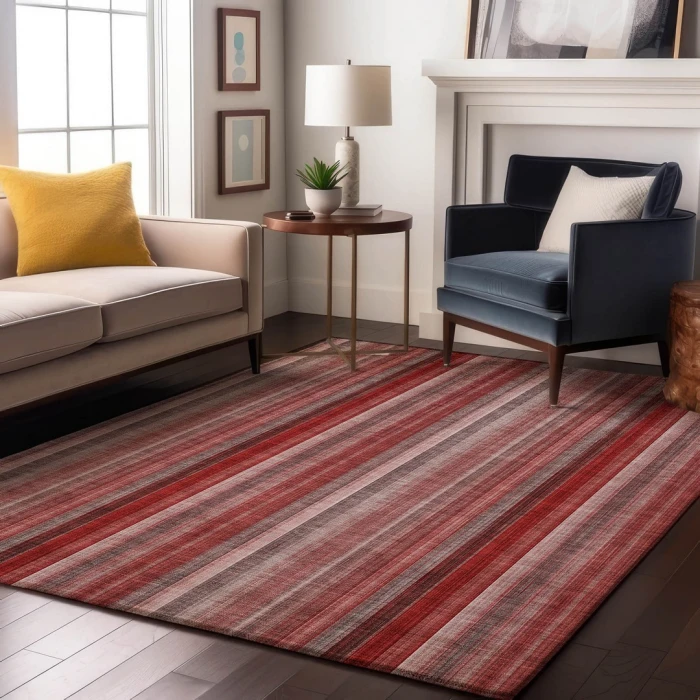 Addison Mayfield Red AMF543 - 8ft. Round Rug