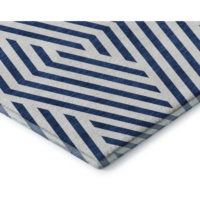 Addison Mayfield Blue AMF550 - 8ft. Round Rug