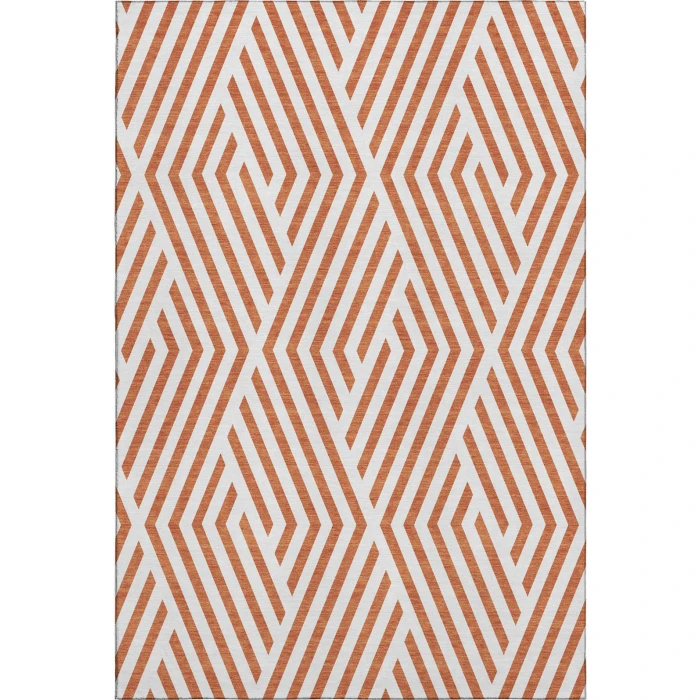 Addison Mayfield Orange AMF550 - 8ft. Round Rug