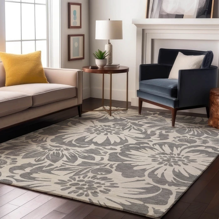 Addison Mayfield Gray AMF551 - 8ft. Round Rug