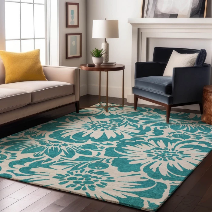 Addison Mayfield Teal AMF551 2ft. 3in. x 7ft. 6in. Rect. Rug