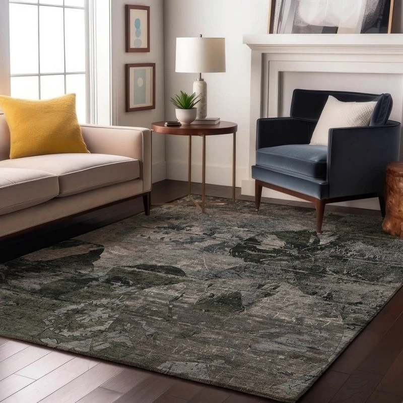Addison Mayfield Gray AMF555 - 8ft. Round Rug