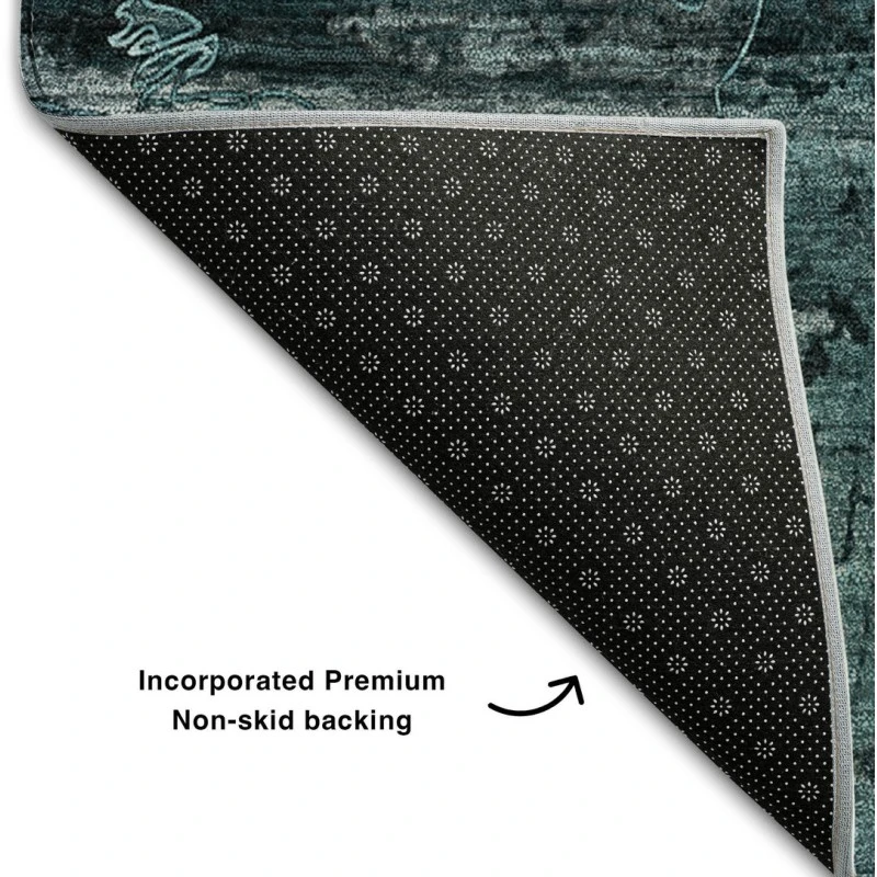 Addison Mayfield Teal AMF555 - 8ft. Round Rug