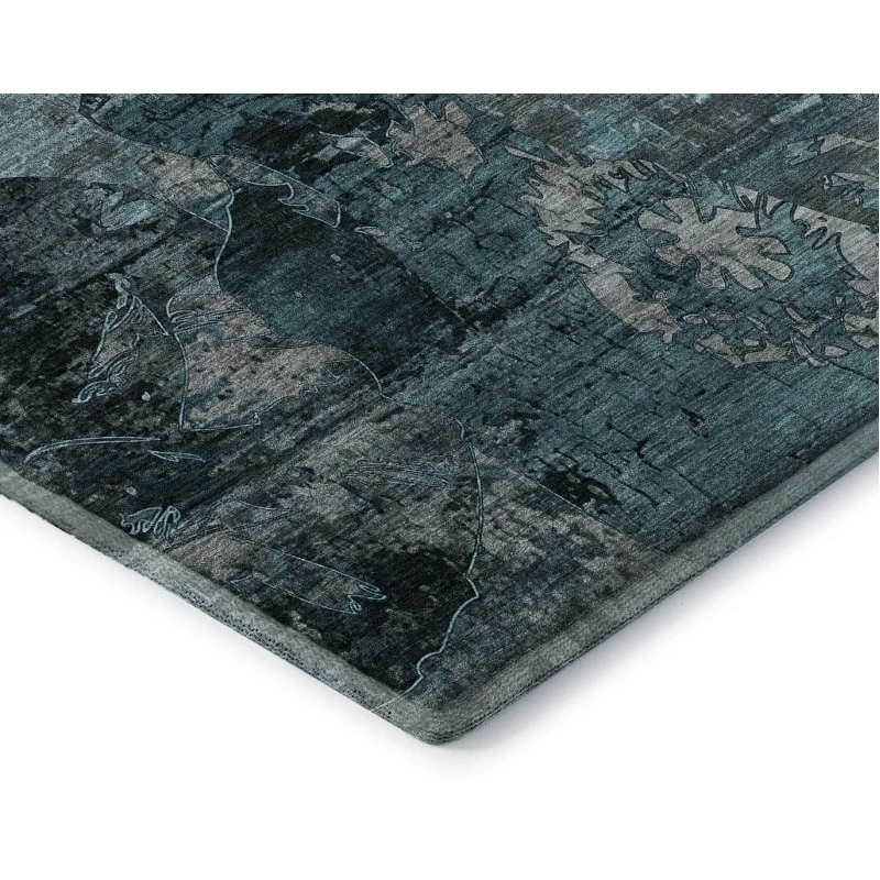 Addison Mayfield Teal AMF555 - 8ft. Round Rug