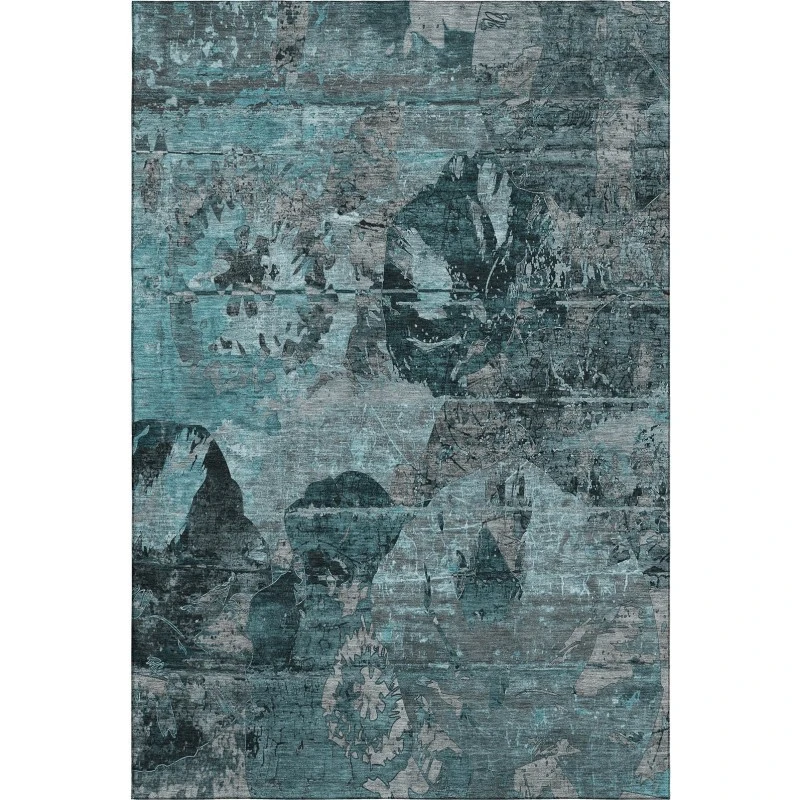 Addison Mayfield Teal AMF555 - 8ft. Round Rug