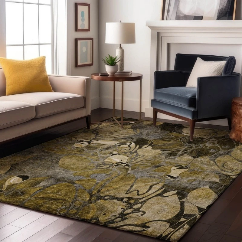 Addison Mayfield Brown AMF558 - 8ft. Round Rug