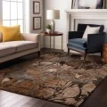 Addison Mayfield Orange AMF558 - 8ft. Round Rug