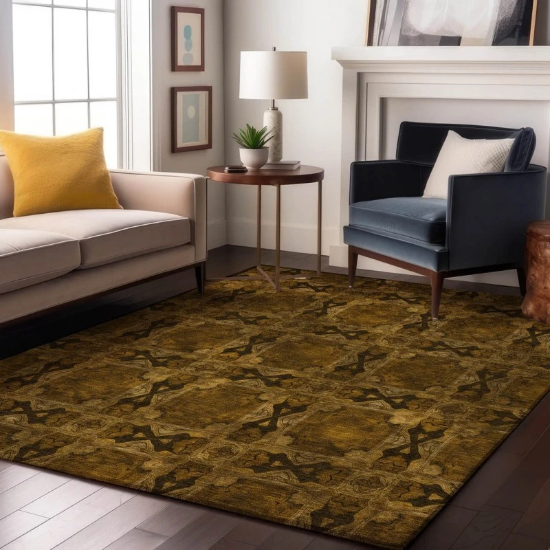 Addison Mayfield Brown AMF564 - 8ft. Round Rug