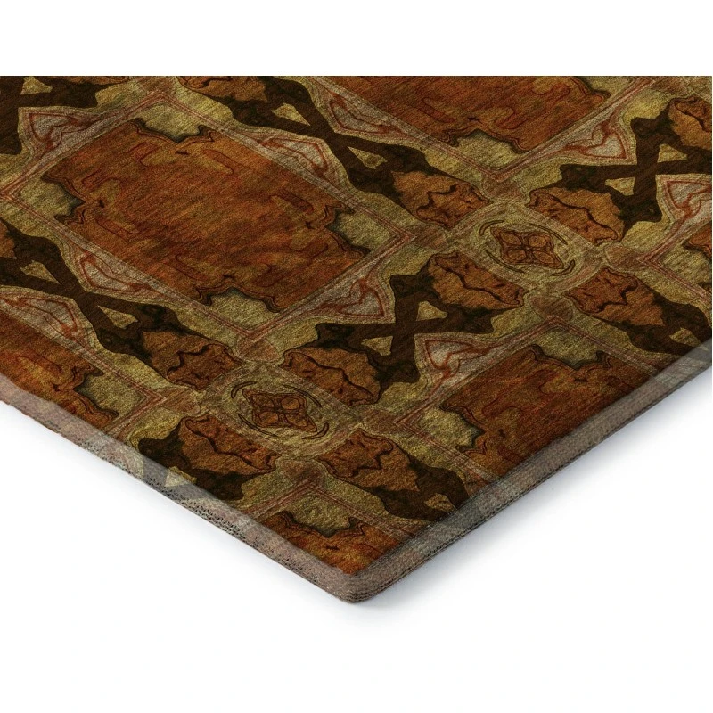 Addison Mayfield Orange AMF564 - 8ft. Round Rug