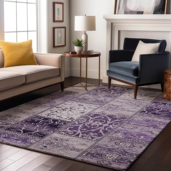 Addison Mayfield Purple AMF566 9ft. x 12ft. Rect. Rug