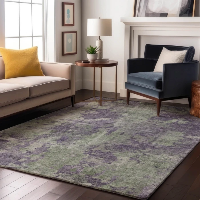 Addison Mayfield Purple AMF573 - 8ft. Round Rug