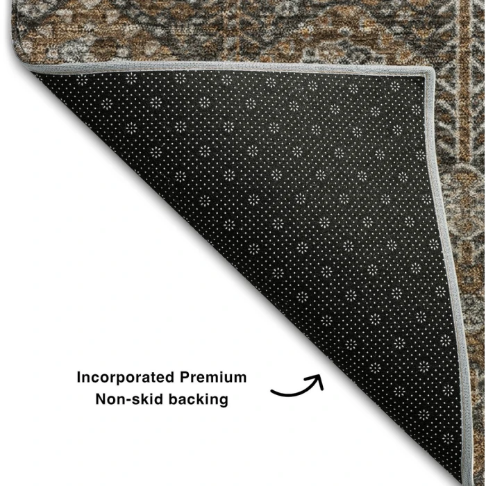 Addison Mayfield Brown AMF574 - 8ft. Round Rug