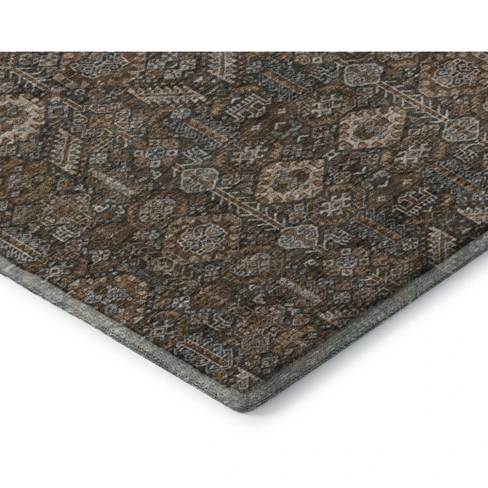 Addison Mayfield Brown AMF574 - 8ft. Round Rug