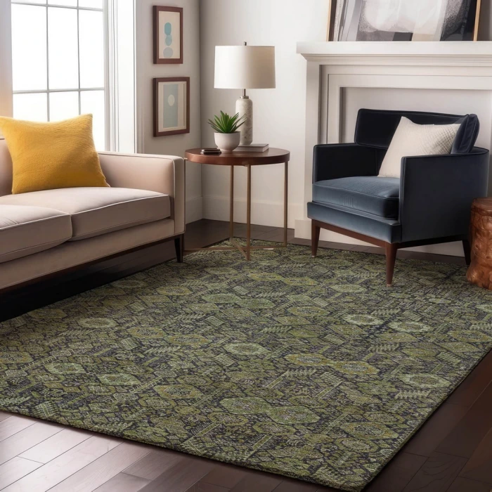 Addison Mayfield Green AMF574 - 8ft. Round Rug