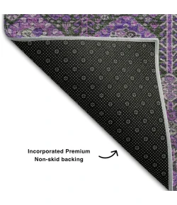 Addison Mayfield Purple AMF574 - 8ft. Round Rug