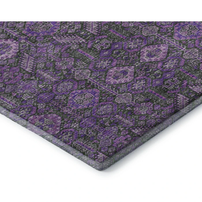 Addison Mayfield Purple AMF574 - 8ft. Round Rug