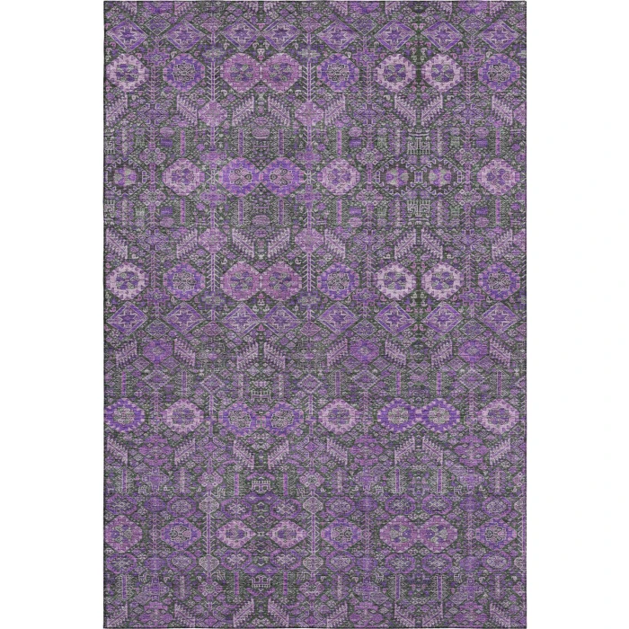 Addison Mayfield Purple AMF574 - 8ft. Round Rug