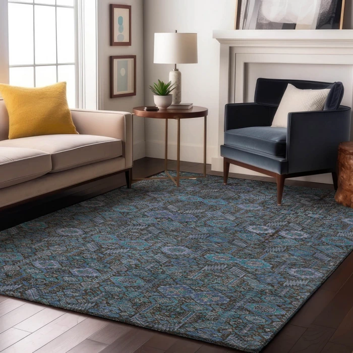 Addison Mayfield Teal AMF574 8ft. x 10ft. Rect. Rug