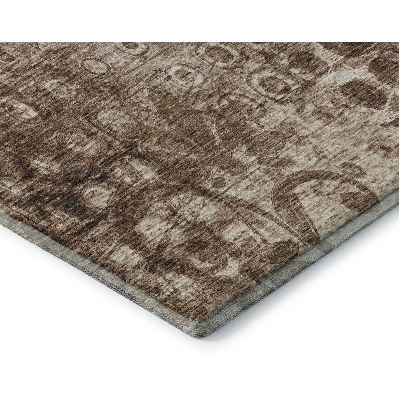 Addison Mayfield Brown AMF577 - 8ft. Round Rug