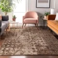 Addison Mayfield Brown AMF577 - 8ft. Round Rug