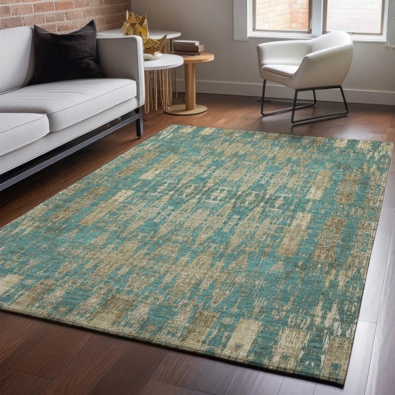 Addison Mayfield Teal AMF580 5ft. x 7ft. 6in. Rect. Rug