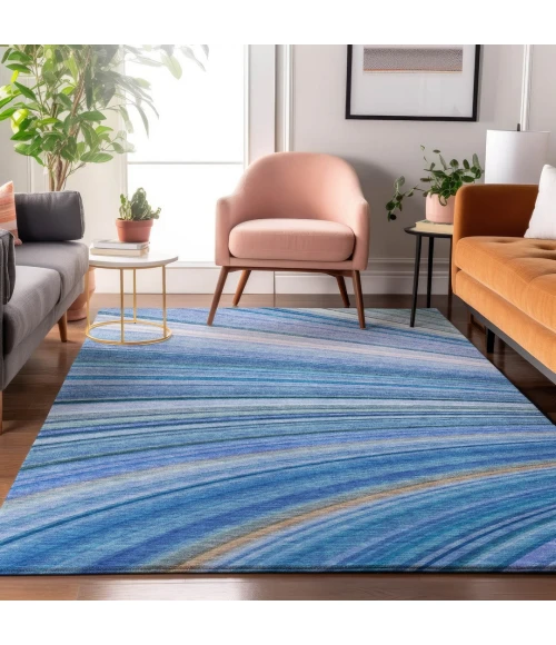Addison Mayfield Blue AMF585 8ft. x 10ft. Rect. Rug