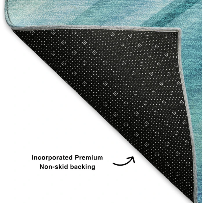 Addison Mayfield Teal AMF585 - 8ft. Round Rug