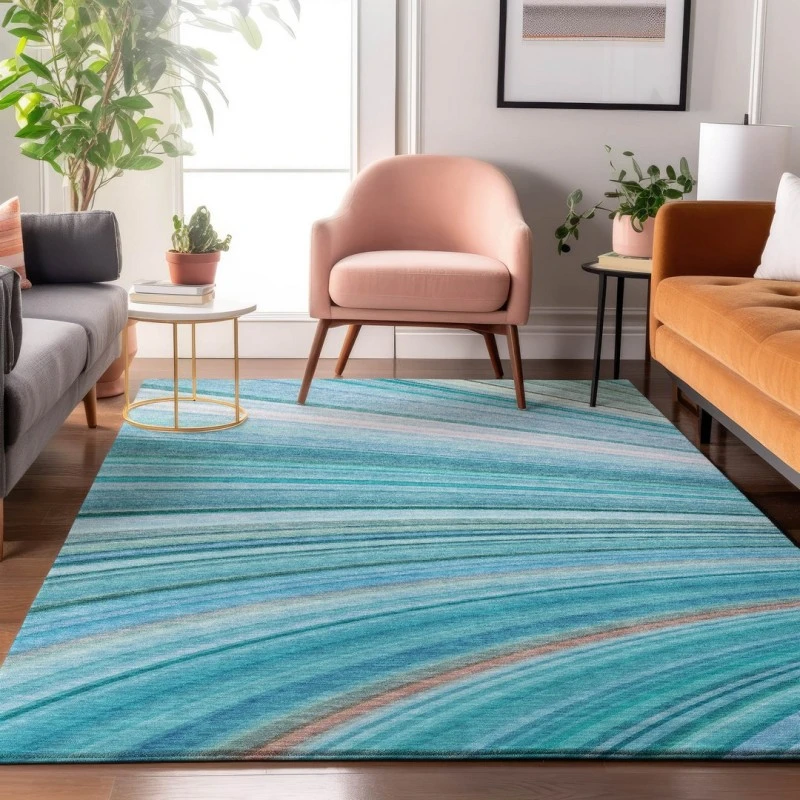 Addison Mayfield Teal AMF585 5ft. x 7ft. 6in. Rect. Rug