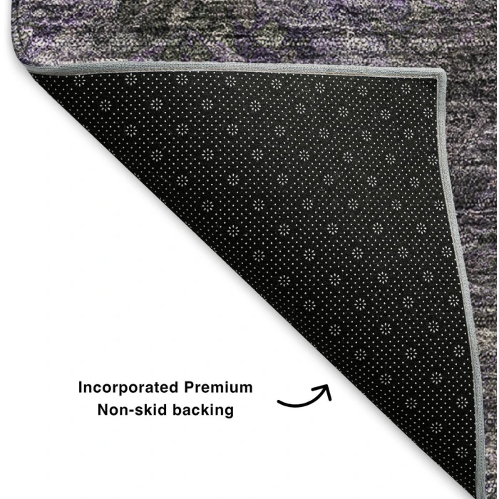 Addison Mayfield Purple AMF590 - 8ft. Round Rug