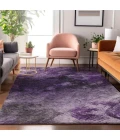 Addison Mayfield Purple AMF590 - 8ft. Round Rug