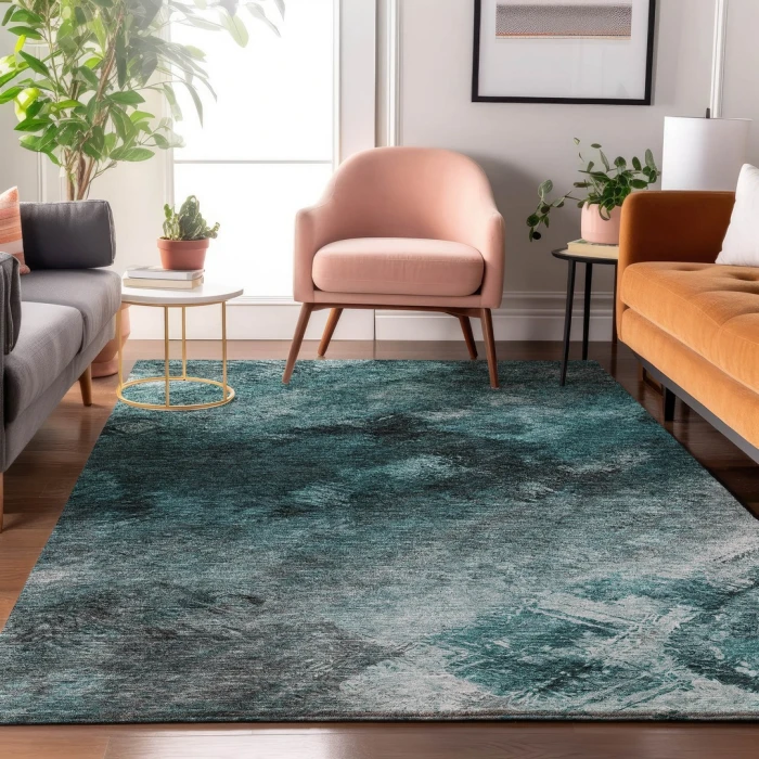 Addison Mayfield Teal AMF590 2ft. 3in. x 7ft. 6in. Rect. Rug