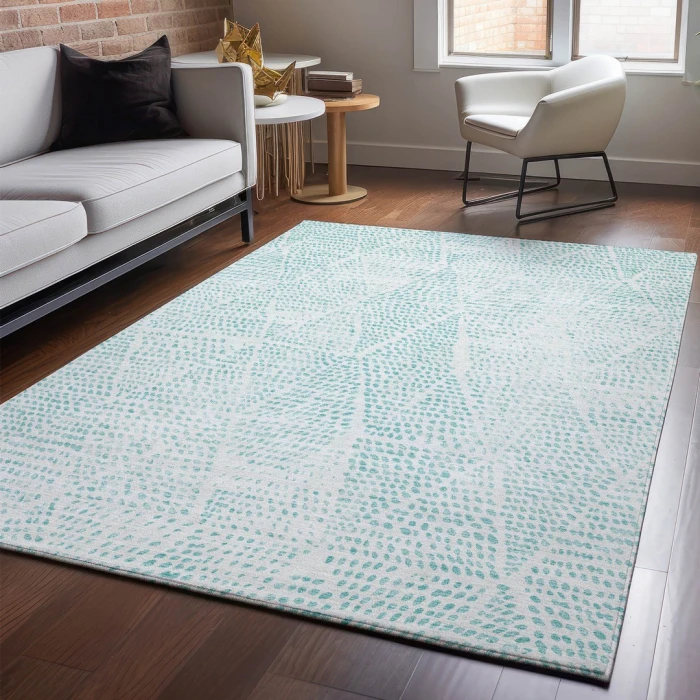 Addison Mayfield Teal AMF591 - 8ft. Round Rug
