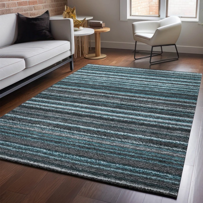 Addison Mayfield Teal AMF598 - 8ft. Round Rug