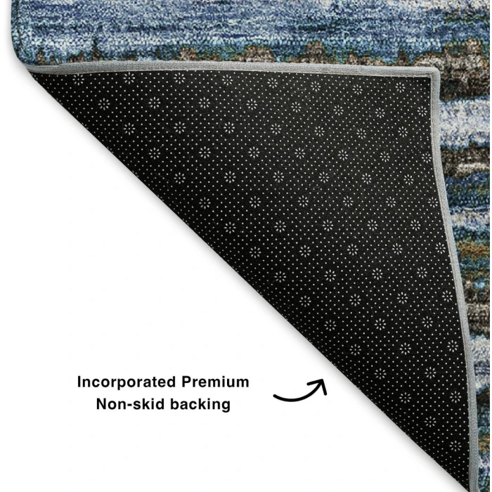 Addison Mayfield Blue AMF604 - 8ft. Round Rug