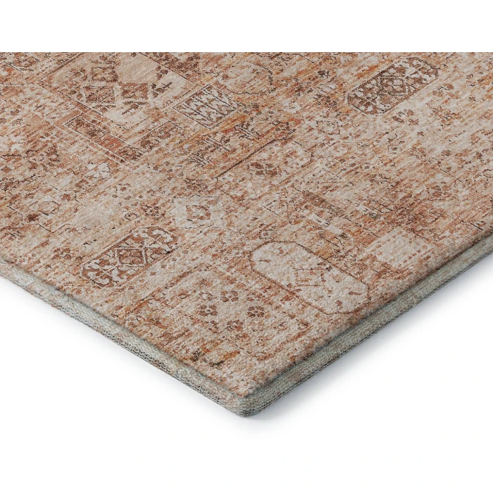 Addison Mayfield Orange AMF611 - 8ft. Round Rug