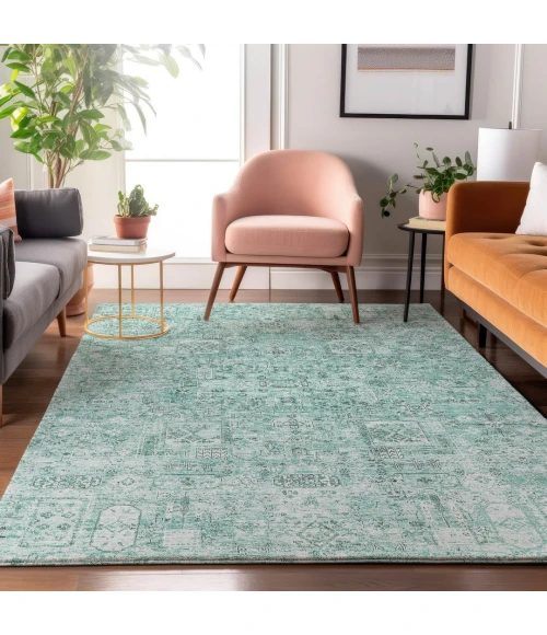 Addison Mayfield Teal AMF611 2ft. 3in. x 7ft. 6in. Rect. Rug