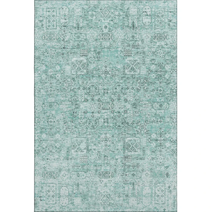 Addison Mayfield Teal AMF611 - 8ft. Round Rug