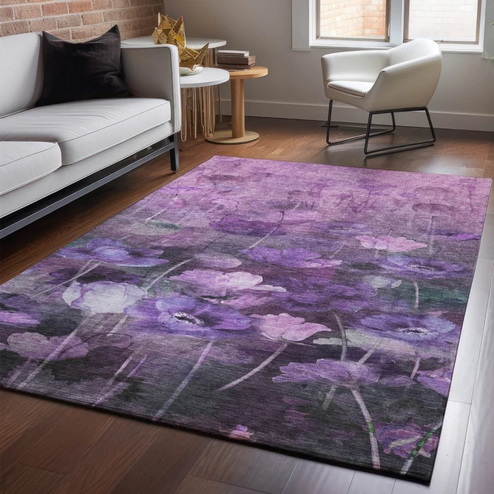 Addison Mayfield Purple AMF613 - 8ft. Round Rug