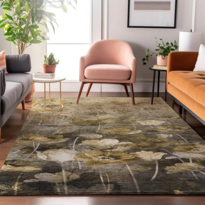 Addison Mayfield Brown AMF613 - 8ft. Round Rug