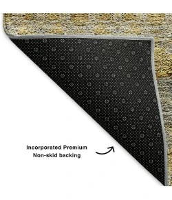 Addison Mayfield Gold AMF615 - 8ft. Round Rug