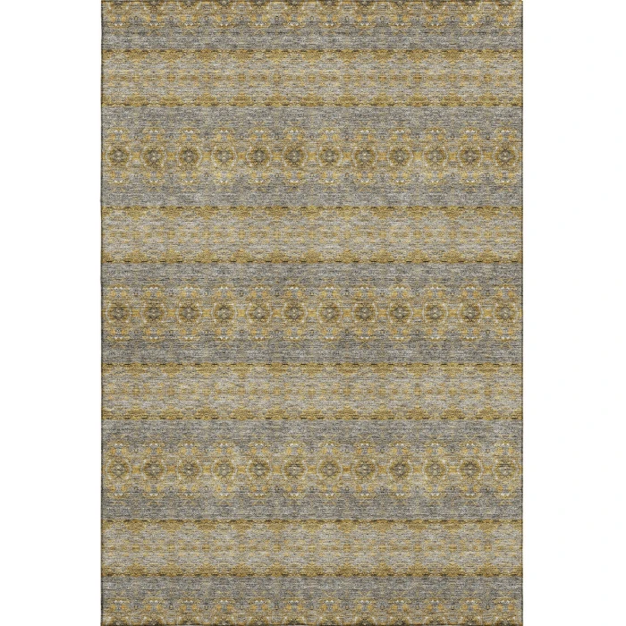 Addison Mayfield Gold AMF615 - 8ft. Round Rug