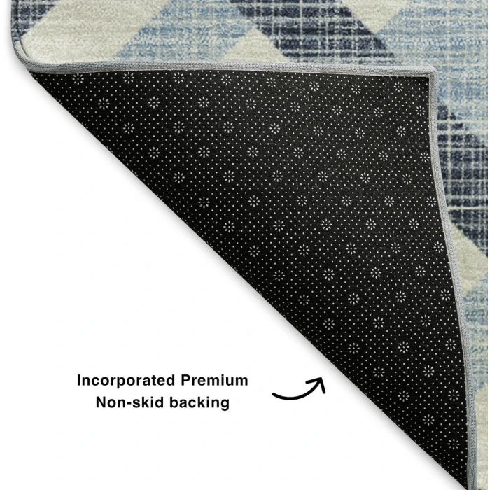Addison Mayfield Blue AMF616 - 8ft. Round Rug